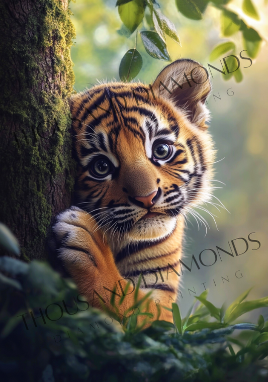Diamond Painting Bild - Cute Tiger von Salzkatze - 60x85 cm - 150 Farben