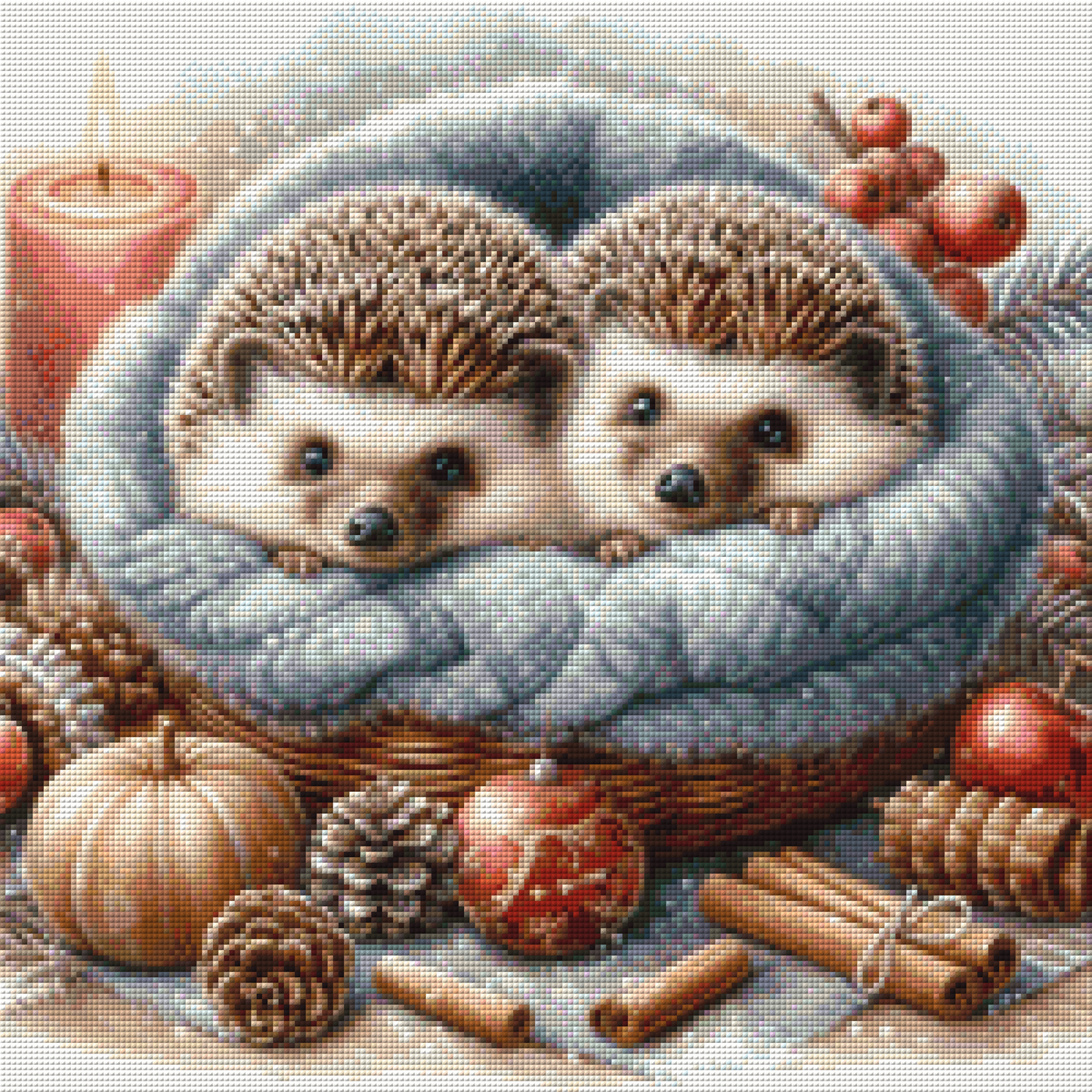 Diamond Painting Bild - Kuschelfreunde von AileensCreativeArtDesign - 50x50 cm - 77 Farben