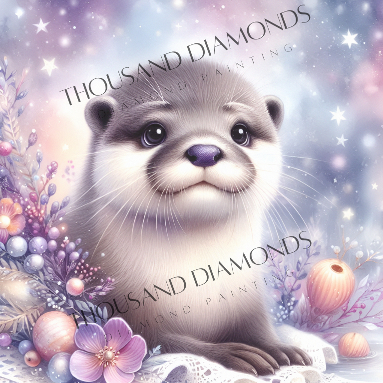 Diamond Painting Bild - Winterotter von AileensCreativeArtDesign - 50x50 cm - 57 Farben