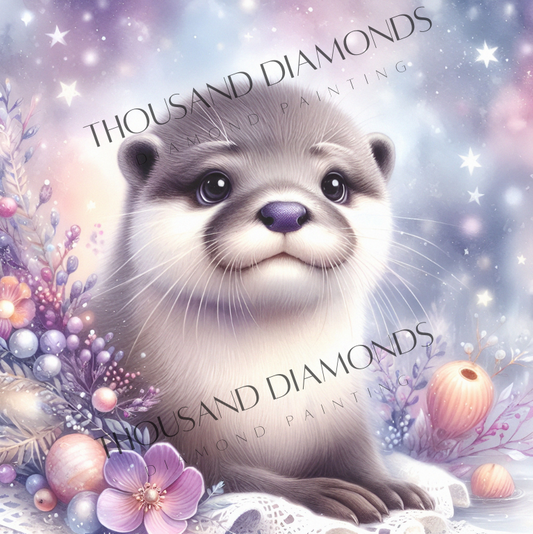 Diamond Painting Bild - Winterotter von AileensCreativeArtDesign - 50x50 cm - 57 Farben