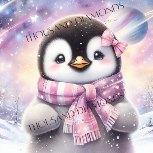 Diamond Painting Bild - Pingu Mala von AileensCreativeArtDesign - 50x50 cm - 73 Farben