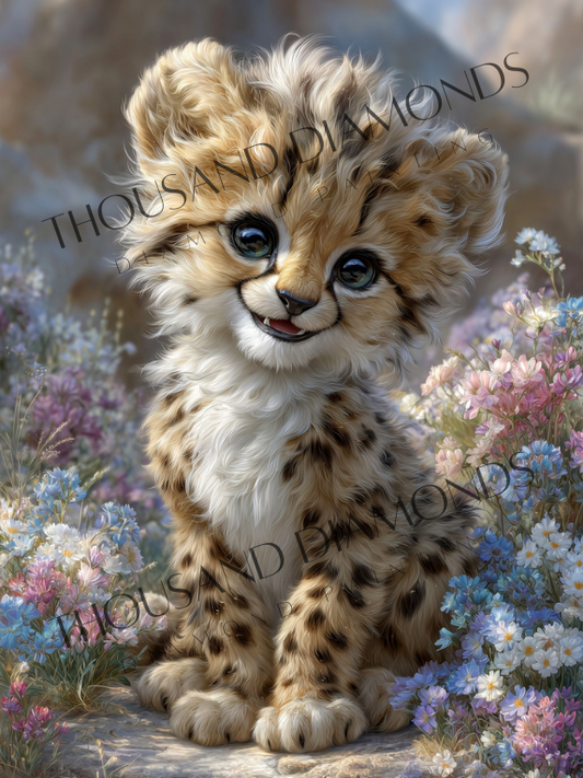 Diamond Painting Bild - Wirbelwind im Blumenfeld von Salzkatze - ab 45x60 cm - 79 Farben