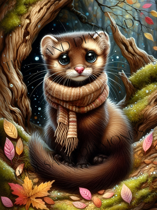 Diamond Painting Bild - Woodenhugs von MoozyJo.ai - 52x70 cm - 67 Farben