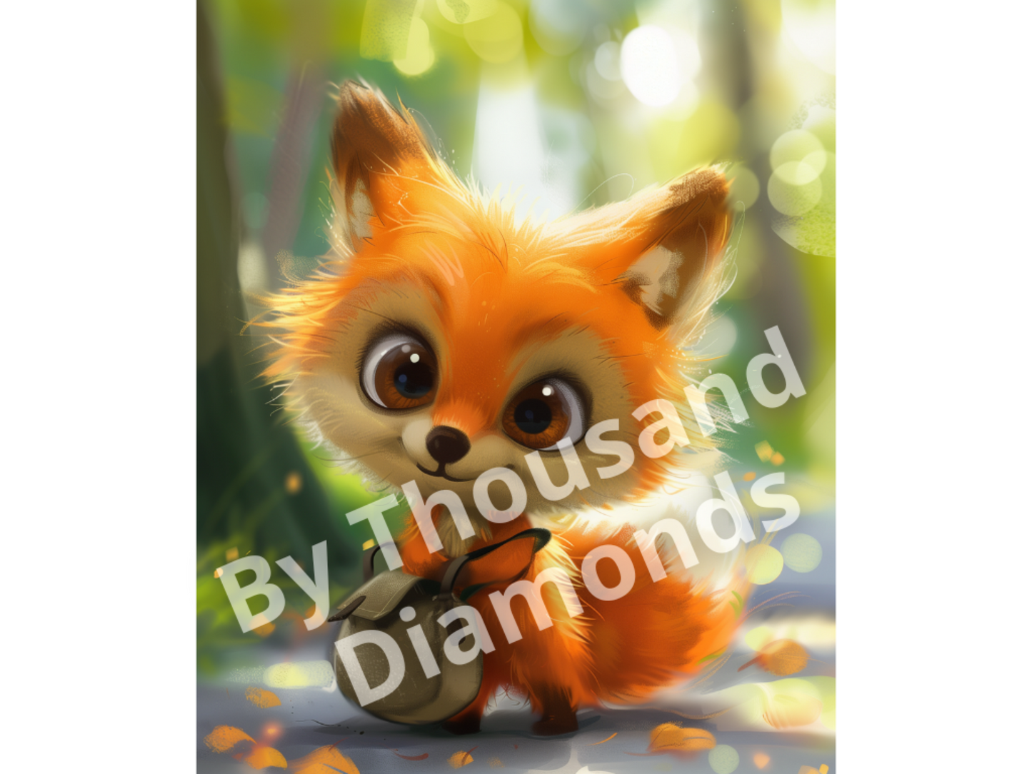 Diamond Painting Bild 60x50cm - Leaving Home - Fuchs