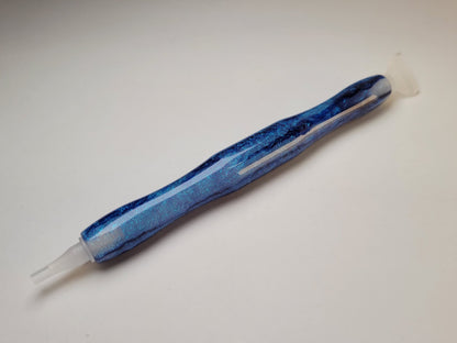 Diamond Painting Stift - Schillerndes Blau - mit Drehaufsätzen