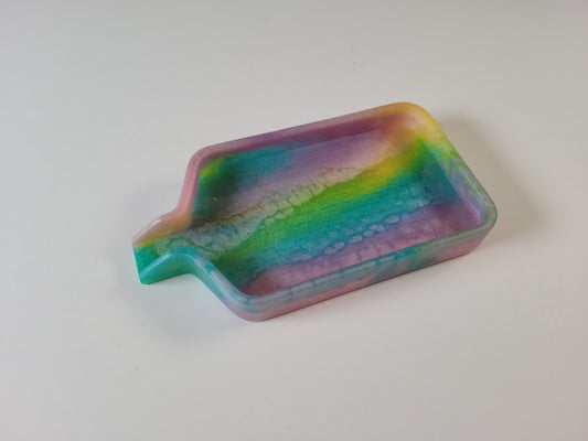 Epoxidharz Schiffchen - Regenbogen - Größe M