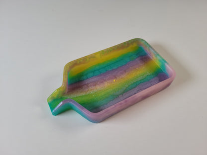 Epoxidharz Schiffchen - Regenbogen - Größe M