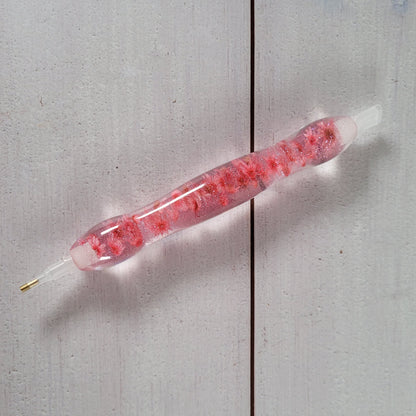 Diamand Painting Stift - Rosa Glitzer Blumen