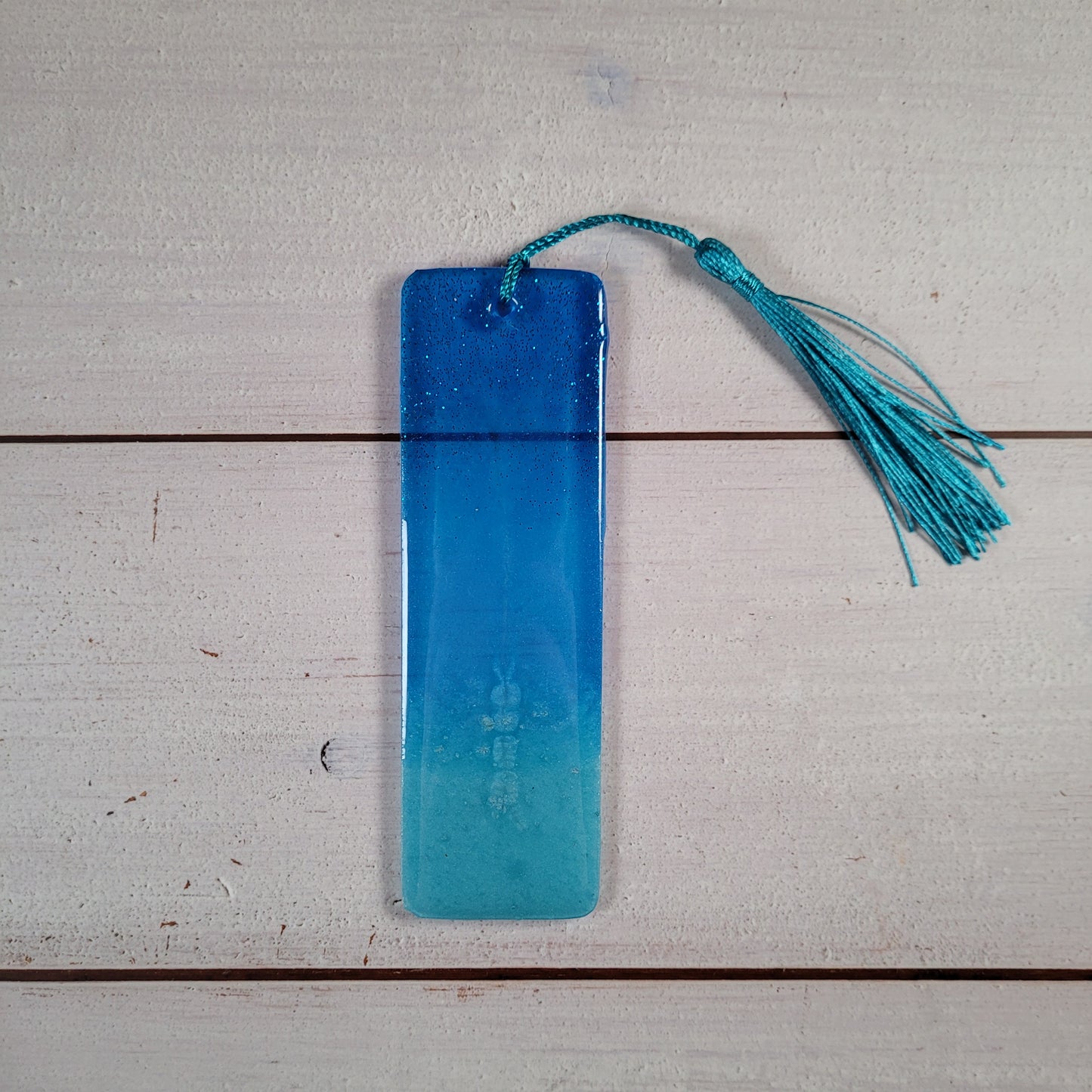 Lesezeichen - Blau, Glitzer, Hellblau