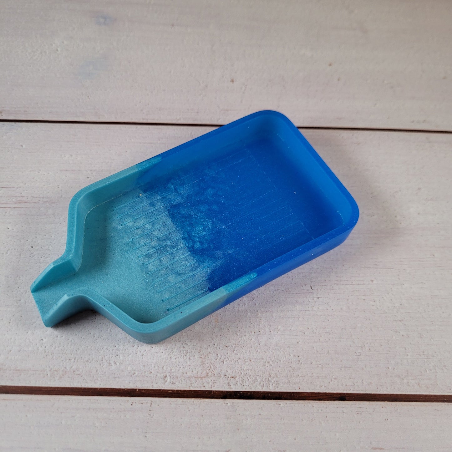 Epoxidharz Schiffchen - Hellblau/Dunkelblau - Größe M