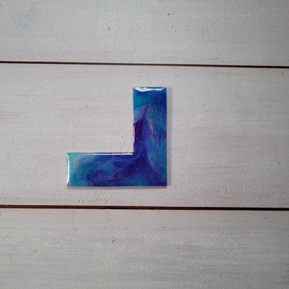 Ecklineal aus Epoxidharz - Galaxie