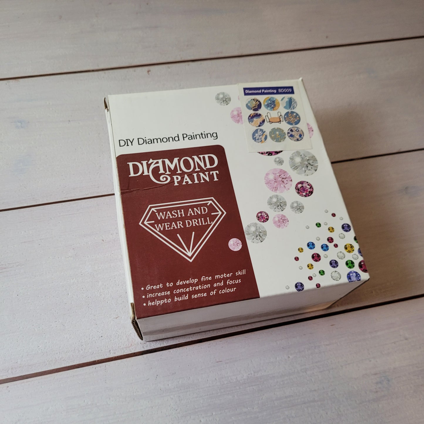 Diamond Painting Untersetzer - Abstract Flowers, Blau - 8 Stück