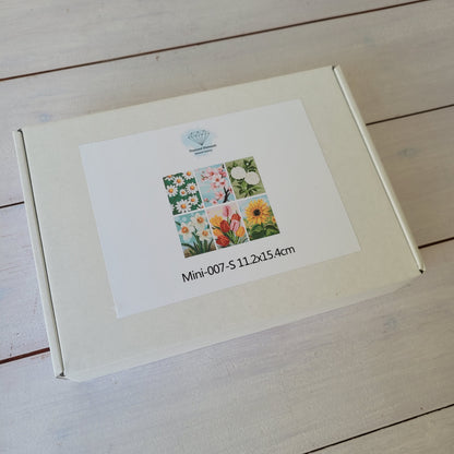 6 Mini Diamond Paintings - 11,2 x 15,4cm - Blumen - 50 Farben (davon 3 AB)