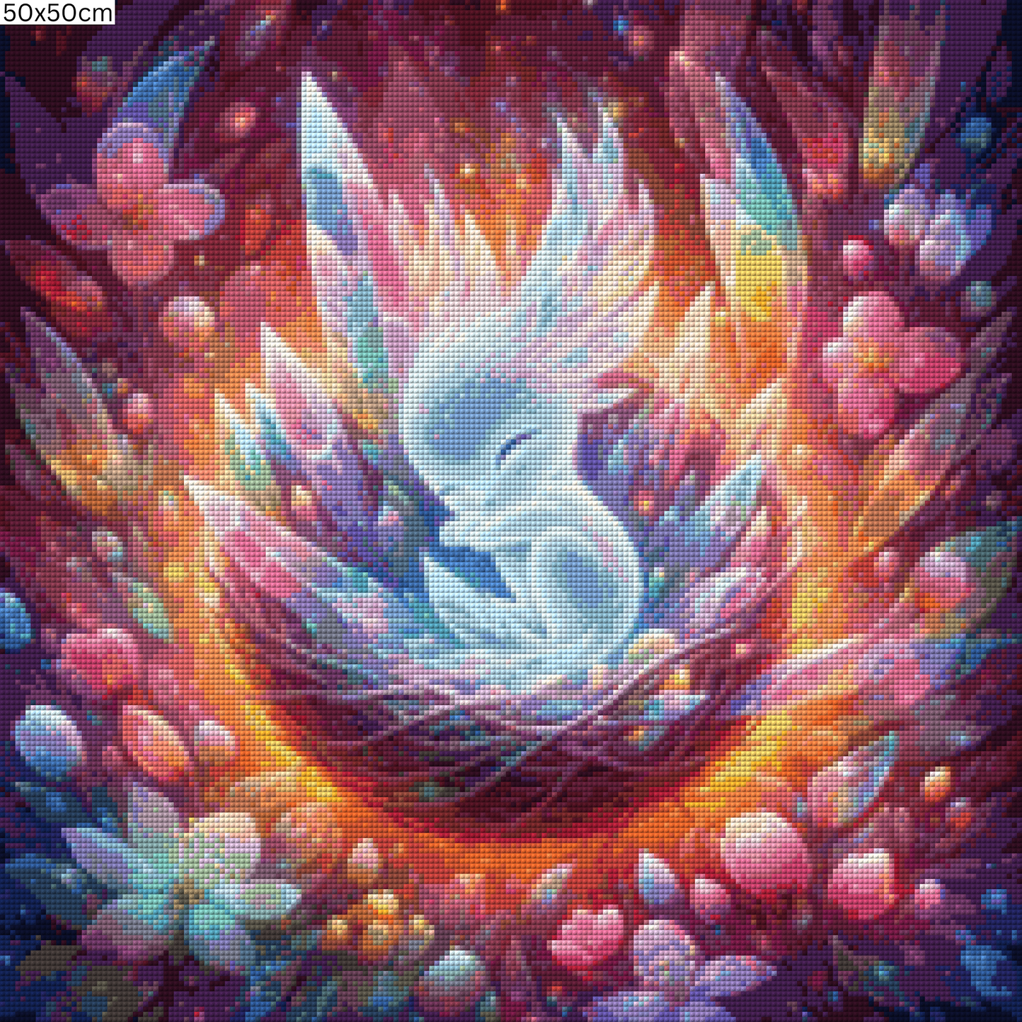 Diamond Painting Bild - Das Geheimnis der Kristallblüten von Sandrietta - ab 50x50cm - 79 Farben
