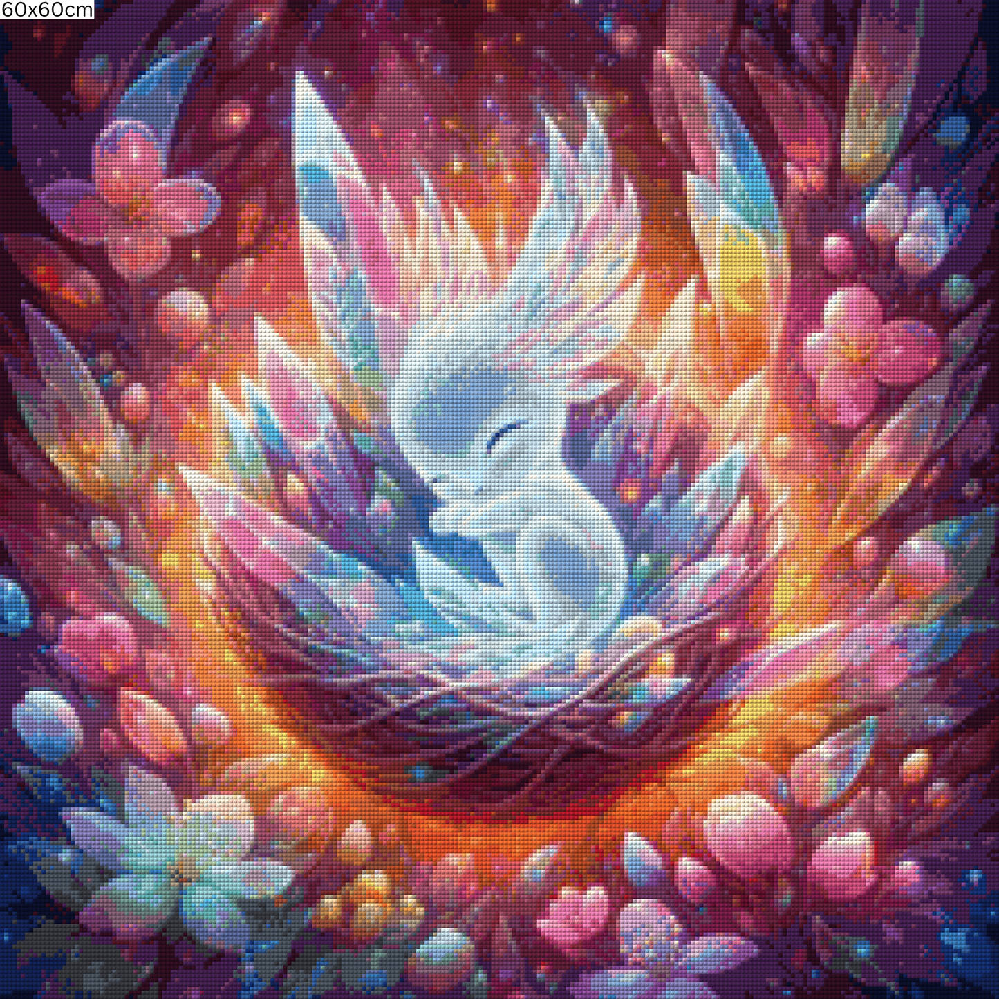 Diamond Painting Bild - Das Geheimnis der Kristallblüten von Sandrietta - ab 50x50cm - 79 Farben