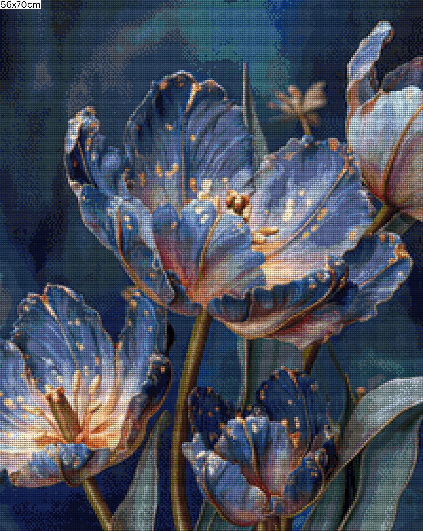 Diamond Painting Bild - Saphirblüte von Funkelreich - ab 56x70 cm - 70 Farben