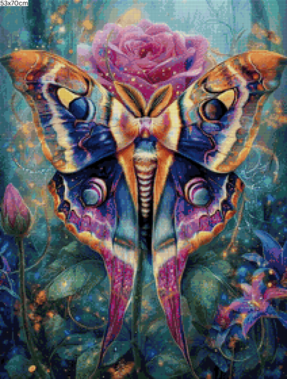 Diamond Painting Bild - Blooming Moth von Sandrietta - ab 45x60cm - 72 Farben