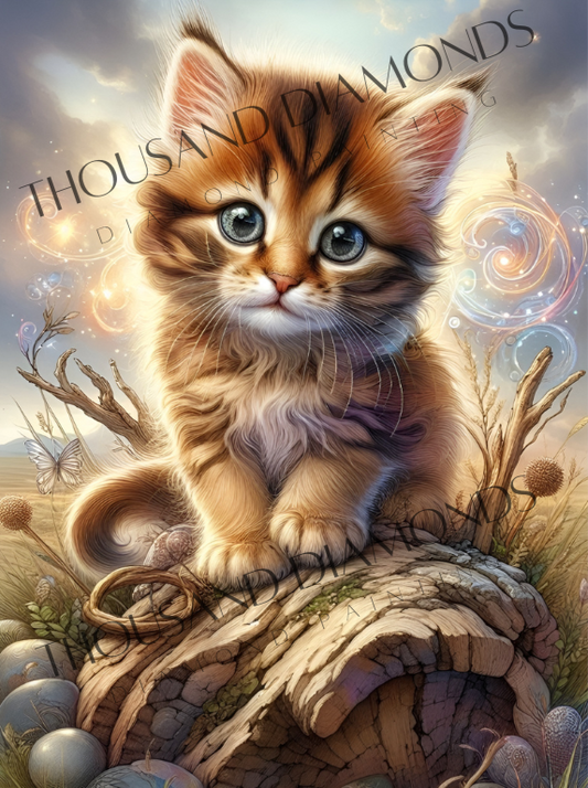 Diamond Painting Bild - Brave Little Paws von MoozyJo.ai - ab 45x60 cm - 89 Farben