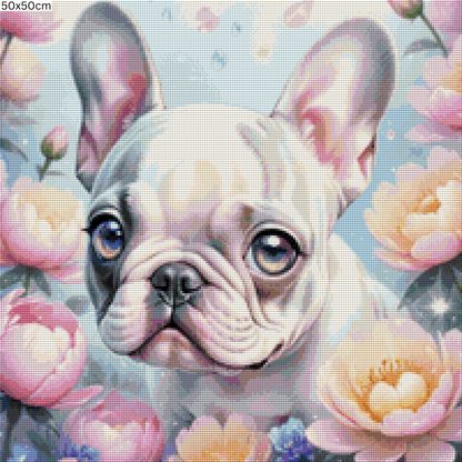 Diamond Painting Bild - French Bully von TerraJane23 - ab 50x50cm - 66 Farben