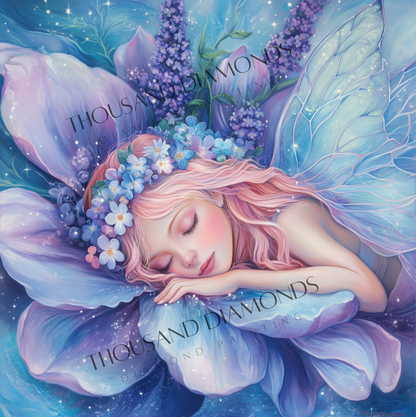 Diamond Painting Bild - Blütenfee von Traumpixxel - ab 50x50 cm 75 Farben