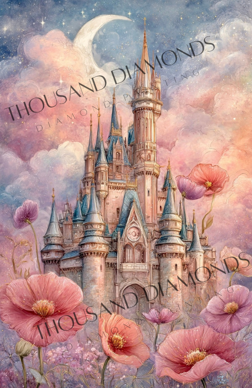 Diamond Painting Bild - Moonblush Castle von Sandrietta - ab 50x76cm - 73 Farben
