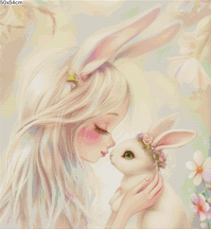 Diamond Painting Bild - Hasenfreunde von Traumpixxel - ab 50x54 cm 62 Farben