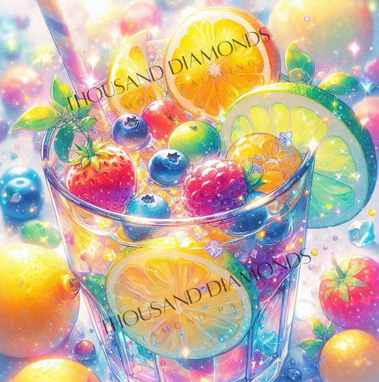 Diamond Painting Bild - Tropical Lemonade von TerraJane23 - ab 50x50cm - 83 Farben