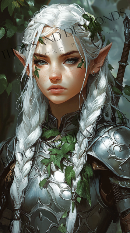 Diamond Painting Bild - Waldelfe Kassia von Sakura Cherry - ab 39x70cm - 69 Farben