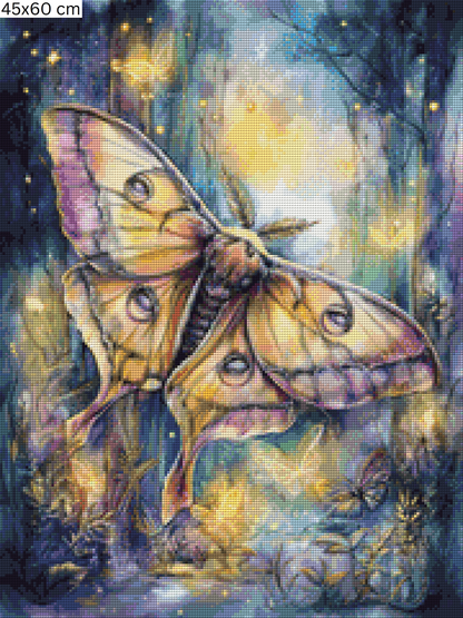 Diamond Painting Bild - Flügelspiel der Nacht von Salzkatze - ab 45x60 cm - 80 Farben