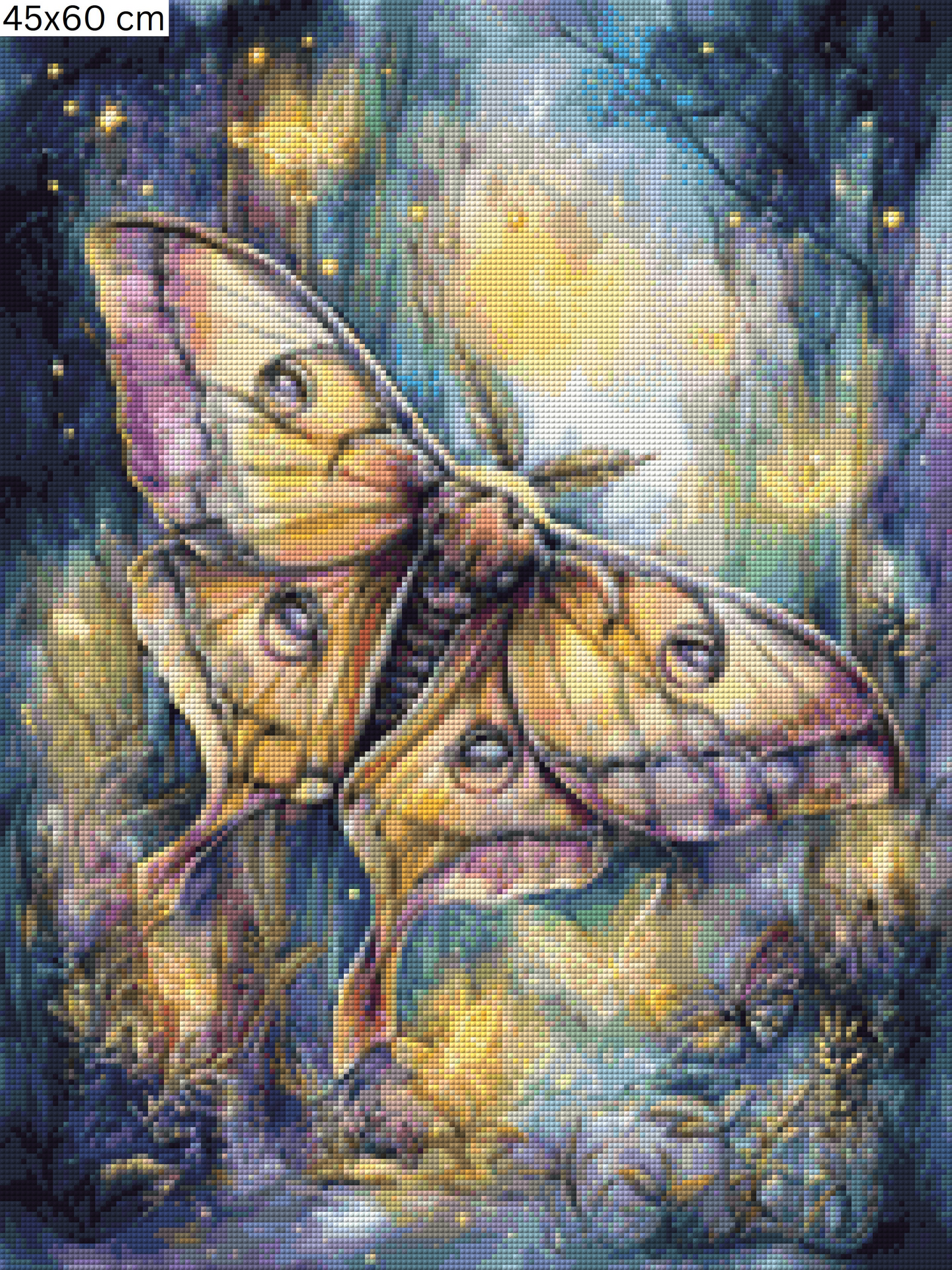 Diamond Painting Bild - Flügelspiel der Nacht von Salzkatze - ab 45x60 cm - 80 Farben