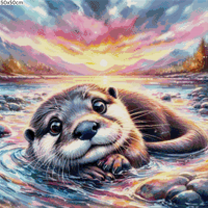 Diamond Painting Bild - Gentle Waters von MoozyJo.ai - ab 50x50 cm - 77 Farben