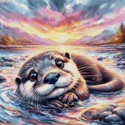 Diamond Painting Bild - Gentle Waters von MoozyJo.ai - ab 50x50 cm - 77 Farben