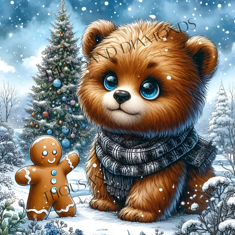 Diamond Painting Bild - Gingerbears Forest von MoozyJo.ai - ab 50x50 cm - 67 Farben