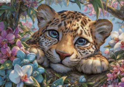 Diamond Painting Bild - Blick aus dem Blätterdach von Salzkatze - ab 65x46 cm - 120 Farben
