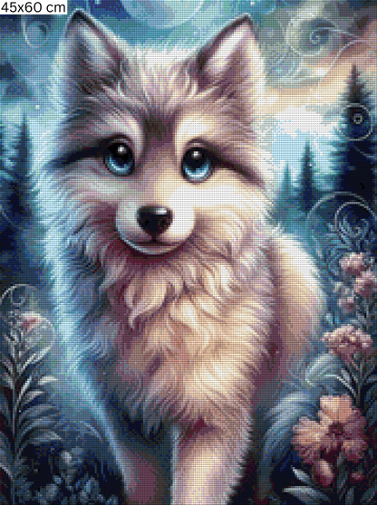 Diamond Painting Bild - Midnight Pines von MoozyJo.ai - ab 45x60 cm - 63 Farben