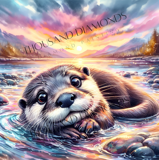 Diamond Painting Bild - Gentle Waters von MoozyJo.ai - ab 50x50 cm - 77 Farben