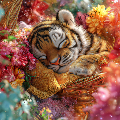 Diamond Painting Bild - Tigerträume von Funkelreich - ab 70x70 cm - 130 Farben