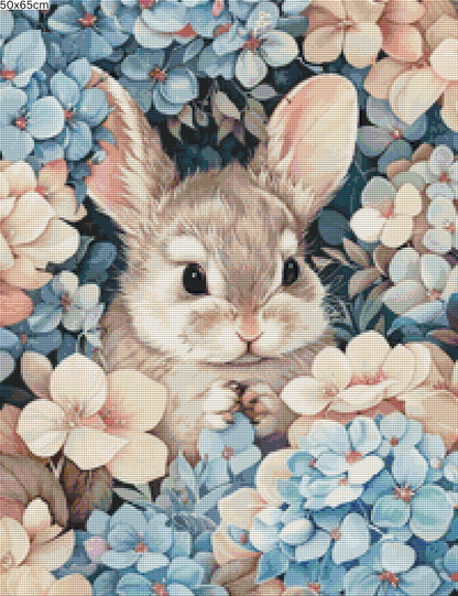 Diamond Painting Bild - Versteckt im Blumenmeer von Sakura Cherry Ai - ab 40x52cm - 56 Farben