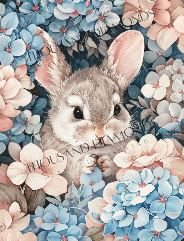 Diamond Painting Bild - Versteckt im Blumenmeer von Sakura Cherry Ai - ab 40x52cm - 56 Farben