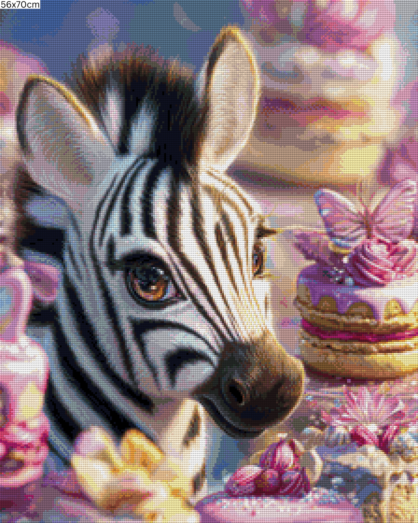 Diamond Painting Bild - Cake Zebra von Funkelreich - ab 56x70 cm - 87 Farben