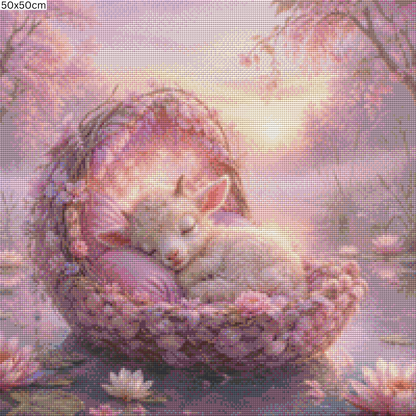 Diamond Painting Bild - Verträumtes Zicklein Rosie von TerraJane23 - ab 50x50cm - 68 Farben